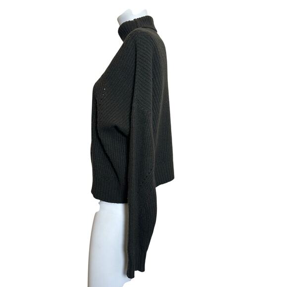 Pharoah Collection Green Wool Cashmere Turtleneck Sweater sz 3=L - Picture 4 of 10
